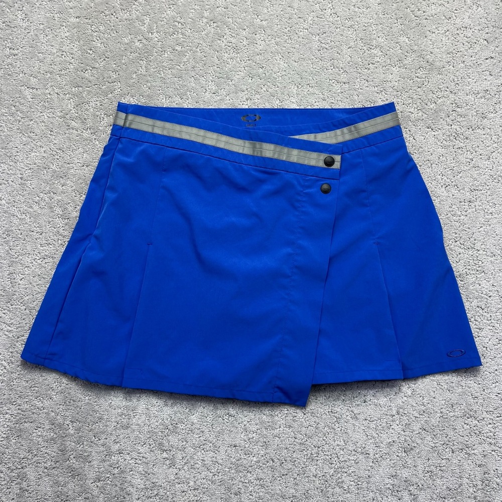 Oakley Piton Skort‎ Womens Size 8 Royal Blue Asymmetrical Pleated Golf Tennis